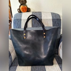 KMM & Co leather tote in cobalt